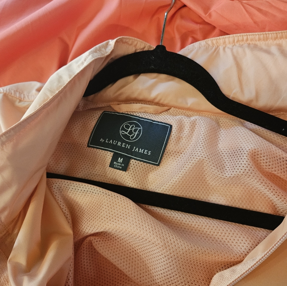 Lauren James M Women's Two-Tone Orange Rain Jacket - Picture 7 of 9